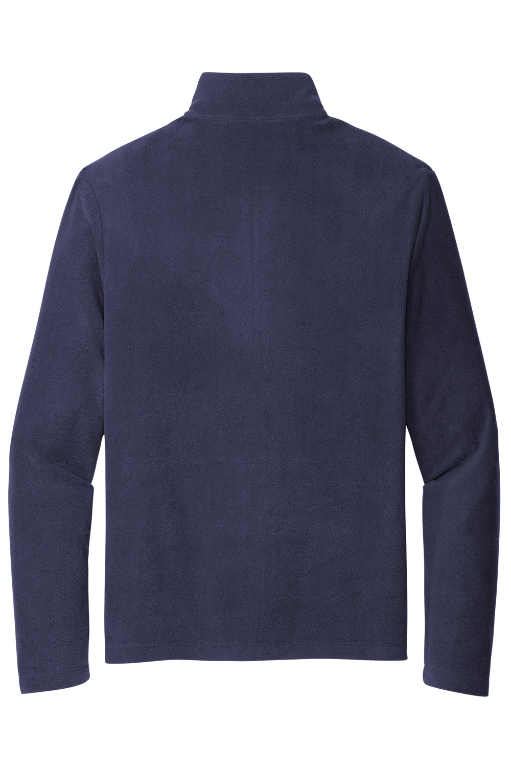 Port Authority F151 Mens Accord Pill Resistant Microfleece Full Zip Jacket Navy Blue Flat Back