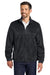 Port Authority F190 Mens Plush Fleece Full Zip Jacket Black Model Front