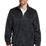 Port Authority Mens Plush Fleece Full Zip Jacket - Black - NEW