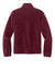 Port Authority F190 Mens Plush Fleece Full Zip Jacket Burgundy Flat Back