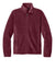 Port Authority F190 Mens Plush Fleece Full Zip Jacket Burgundy Flat Front