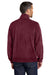 Port Authority F190 Mens Plush Fleece Full Zip Jacket Burgundy Model Back
