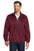 Port Authority F190 Mens Plush Fleece Full Zip Jacket Burgundy Model Front