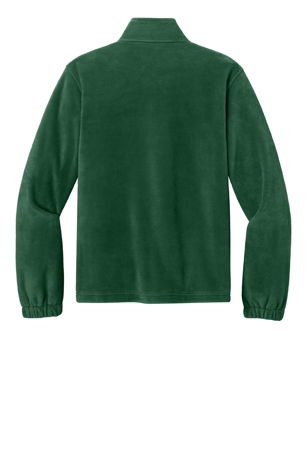 Port Authority F190 Mens Plush Fleece Full Zip Jacket Dark Green Flat Back