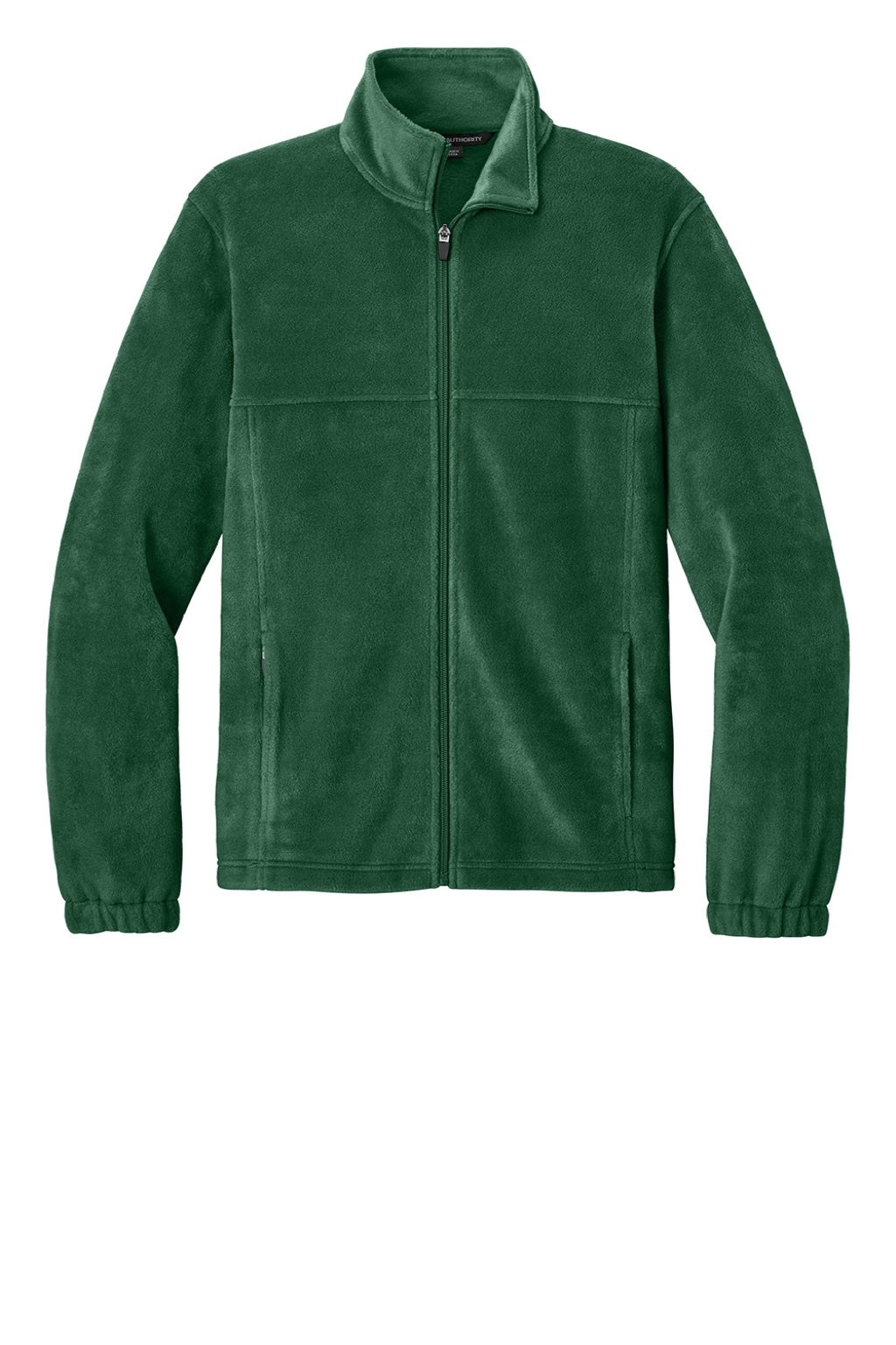 Port Authority F190 Mens Plush Fleece Full Zip Jacket Dark Green Flat Front