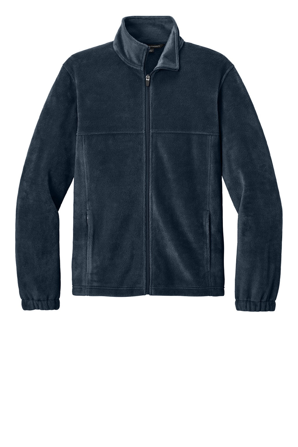 Port Authority F190 Mens Plush Fleece Full Zip Jacket Night Navy Blue Flat Front