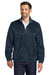 Port Authority F190 Mens Plush Fleece Full Zip Jacket Night Navy Blue Model Front