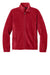 Port Authority F190 Mens Plush Fleece Full Zip Jacket Rich Red Flat Front