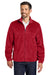 Port Authority F190 Mens Plush Fleece Full Zip Jacket Rich Red Model Front