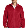 Port Authority Mens Plush Fleece Full Zip Jacket - Rich Red - NEW