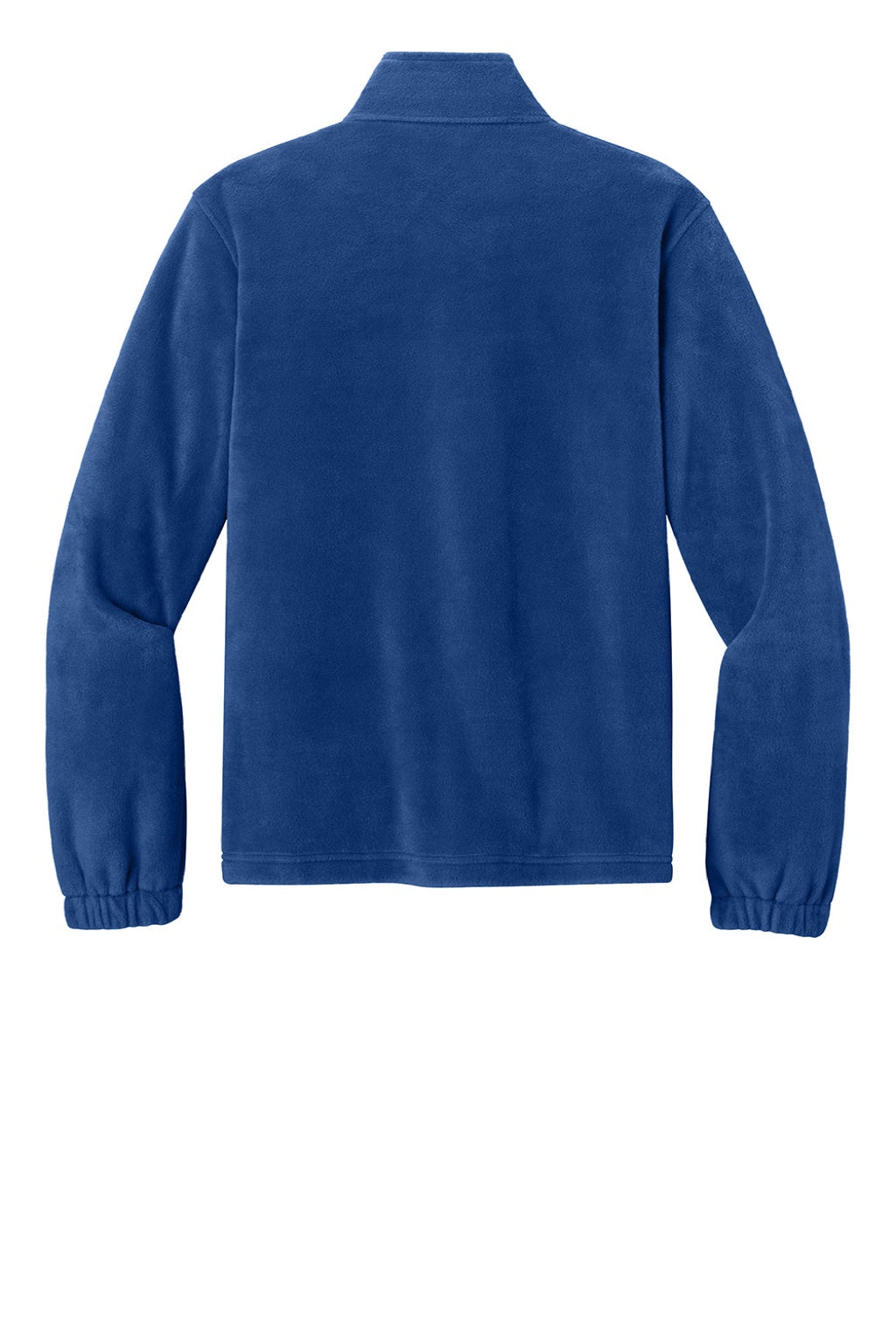 Port Authority F190 Mens Plush Fleece Full Zip Jacket Royal Blue Flat Back