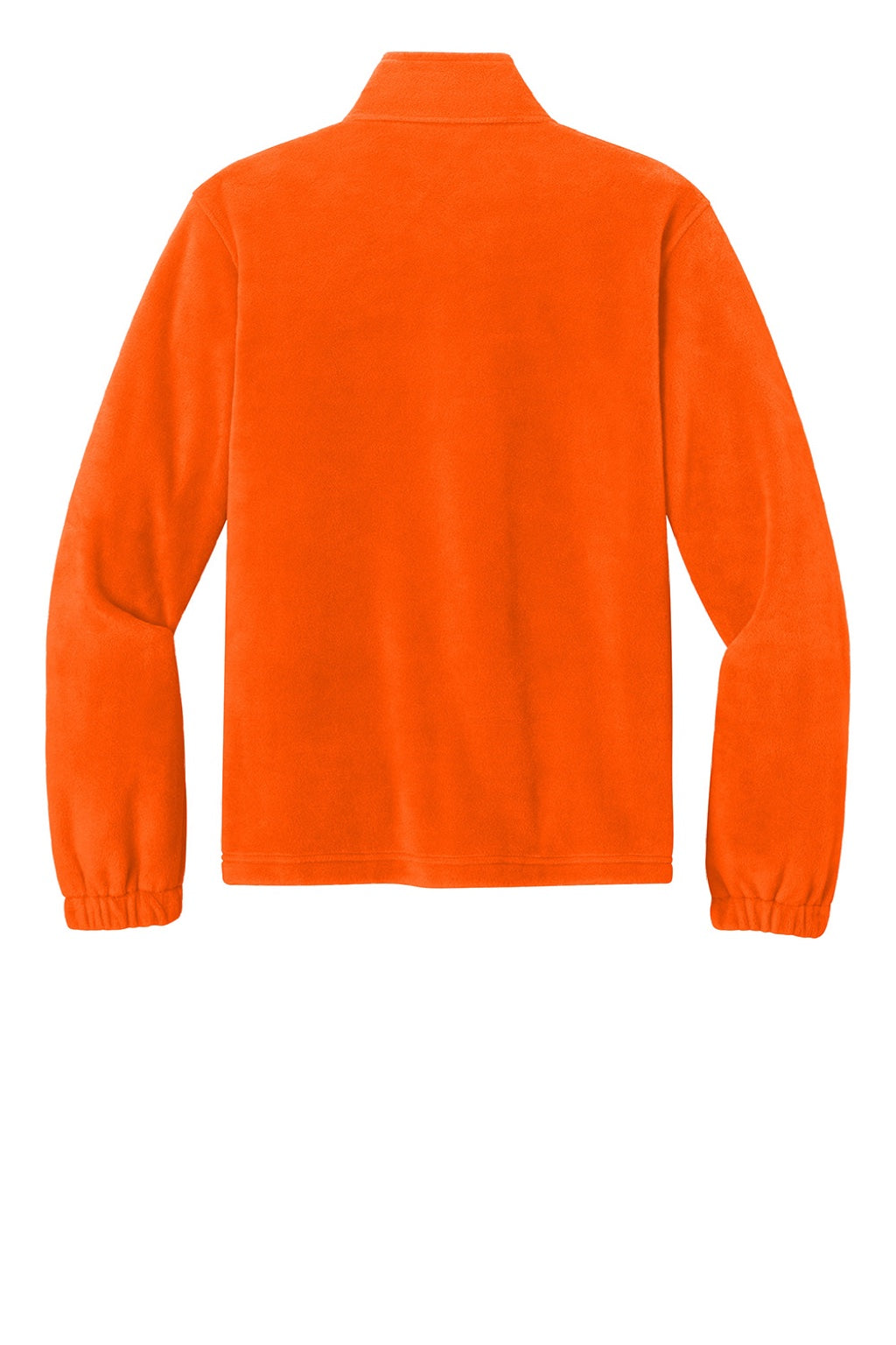 Port Authority F190 Mens Plush Fleece Full Zip Jacket Safety Orange Flat Back