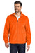 Port Authority F190 Mens Plush Fleece Full Zip Jacket Safety Orange Model Front