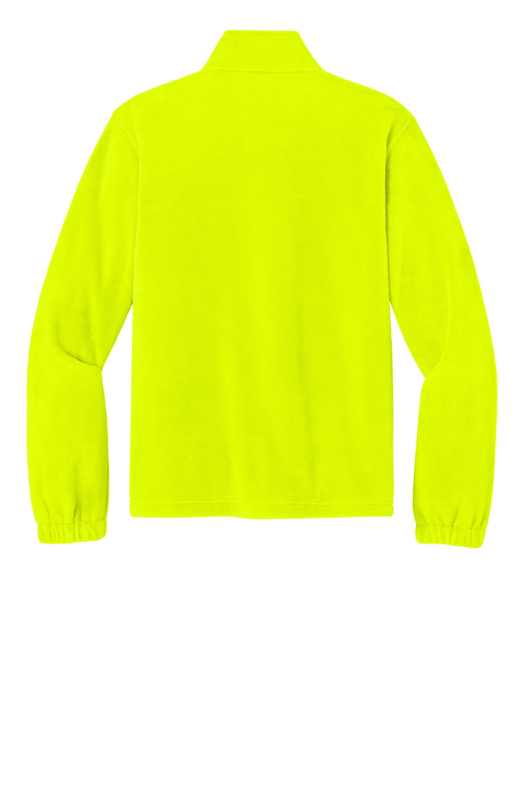 Port Authority F190 Mens Plush Fleece Full Zip Jacket Safety Yellow Flat Back