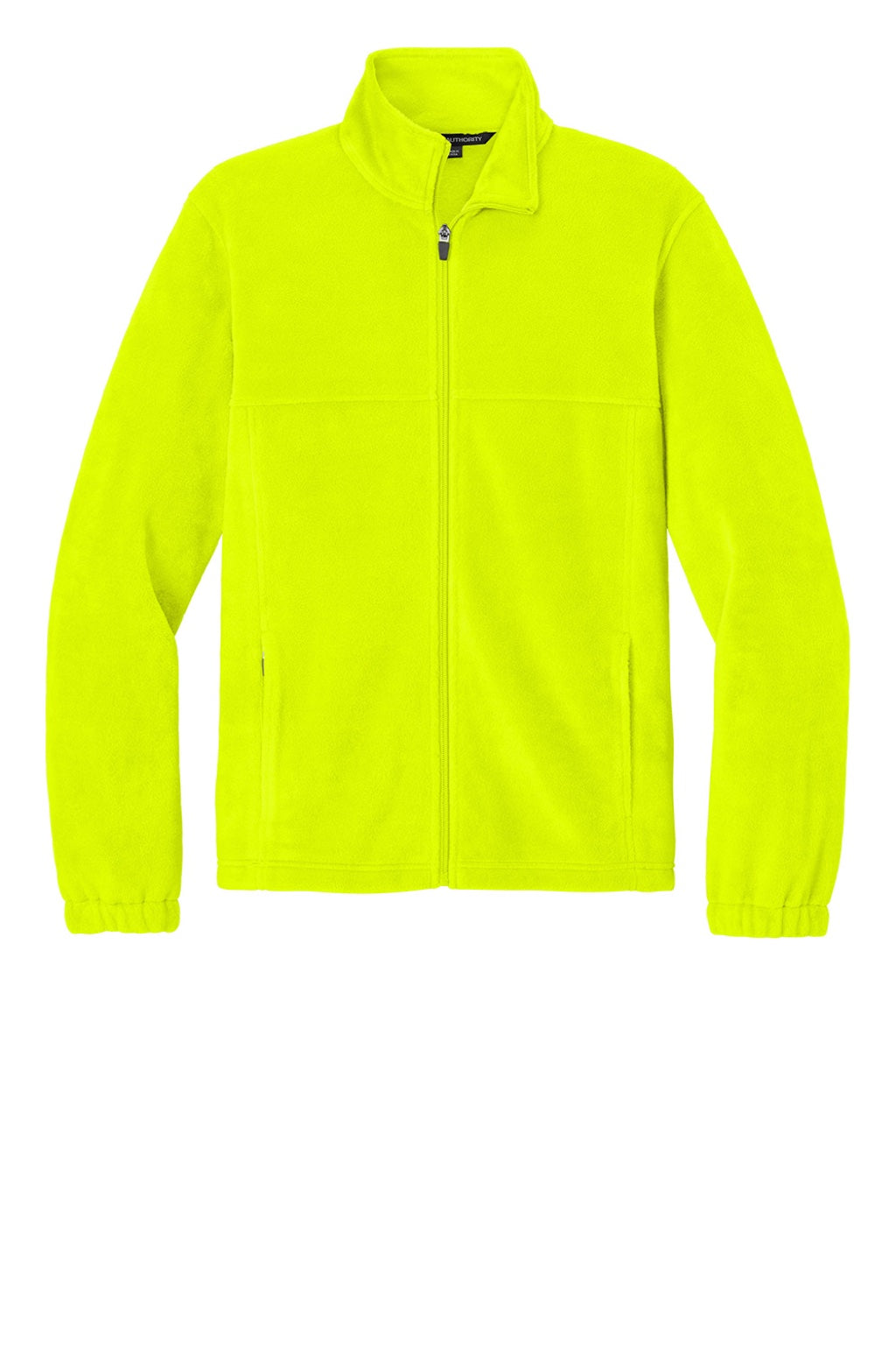 Port Authority F190 Mens Plush Fleece Full Zip Jacket Safety Yellow Flat Front