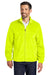 Port Authority F190 Mens Plush Fleece Full Zip Jacket Safety Yellow Model Front
