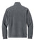 Port Authority F190 Mens Plush Fleece Full Zip Jacket Heather Storm Grey Flat Back