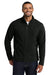 Port Authority F217 Mens Full Zip Fleece Jacket Black Model Front