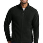 Port Authority Mens Full Zip Fleece Jacket - Black