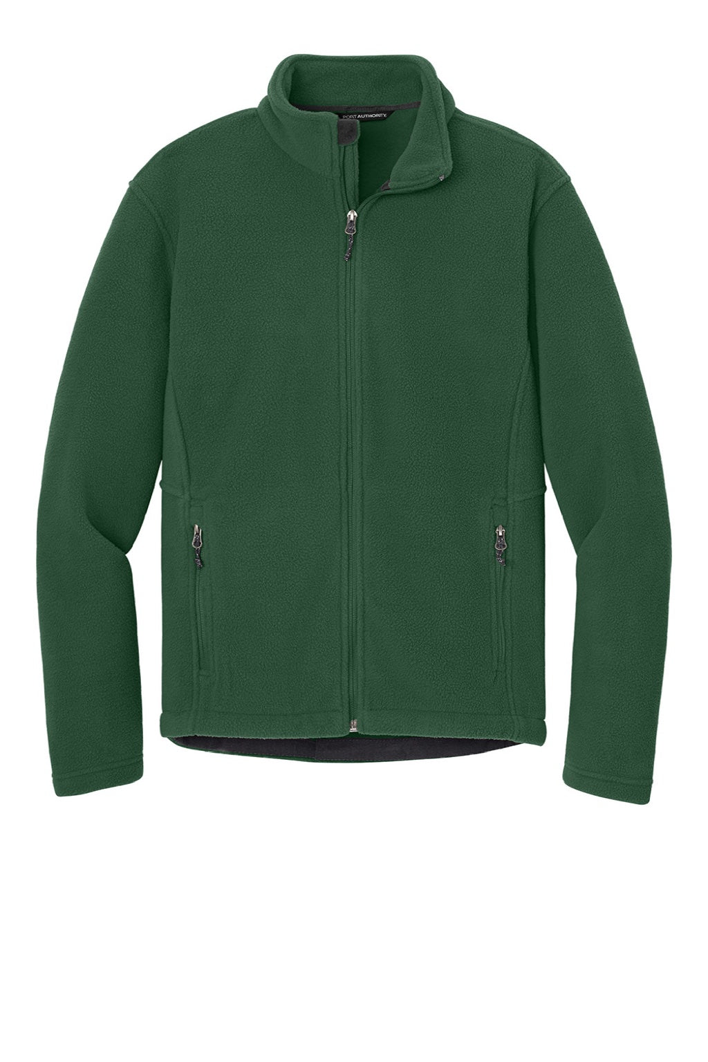 Port Authority F217 Mens Full Zip Fleece Jacket Forest Green Flat Front
