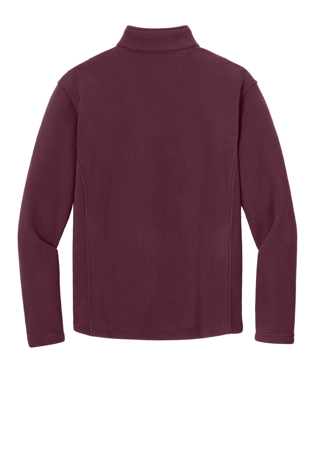 Port Authority F217 Mens Full Zip Fleece Jacket Maroon Flat Back