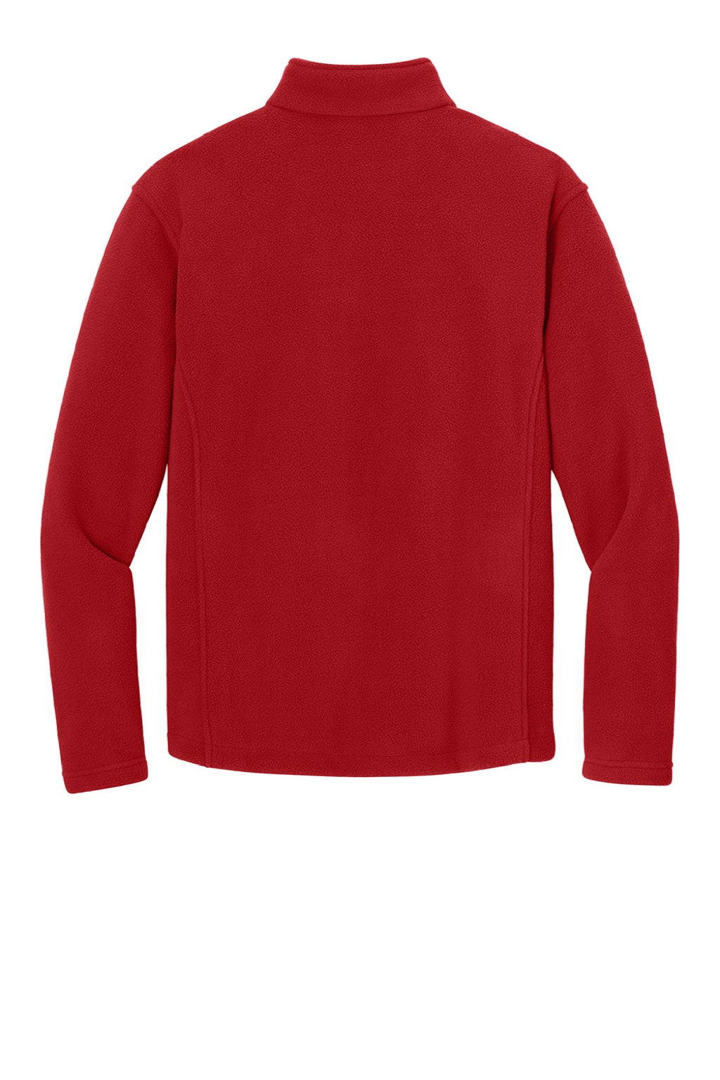 Port Authority F217 Mens Full Zip Fleece Jacket True Red Flat Back