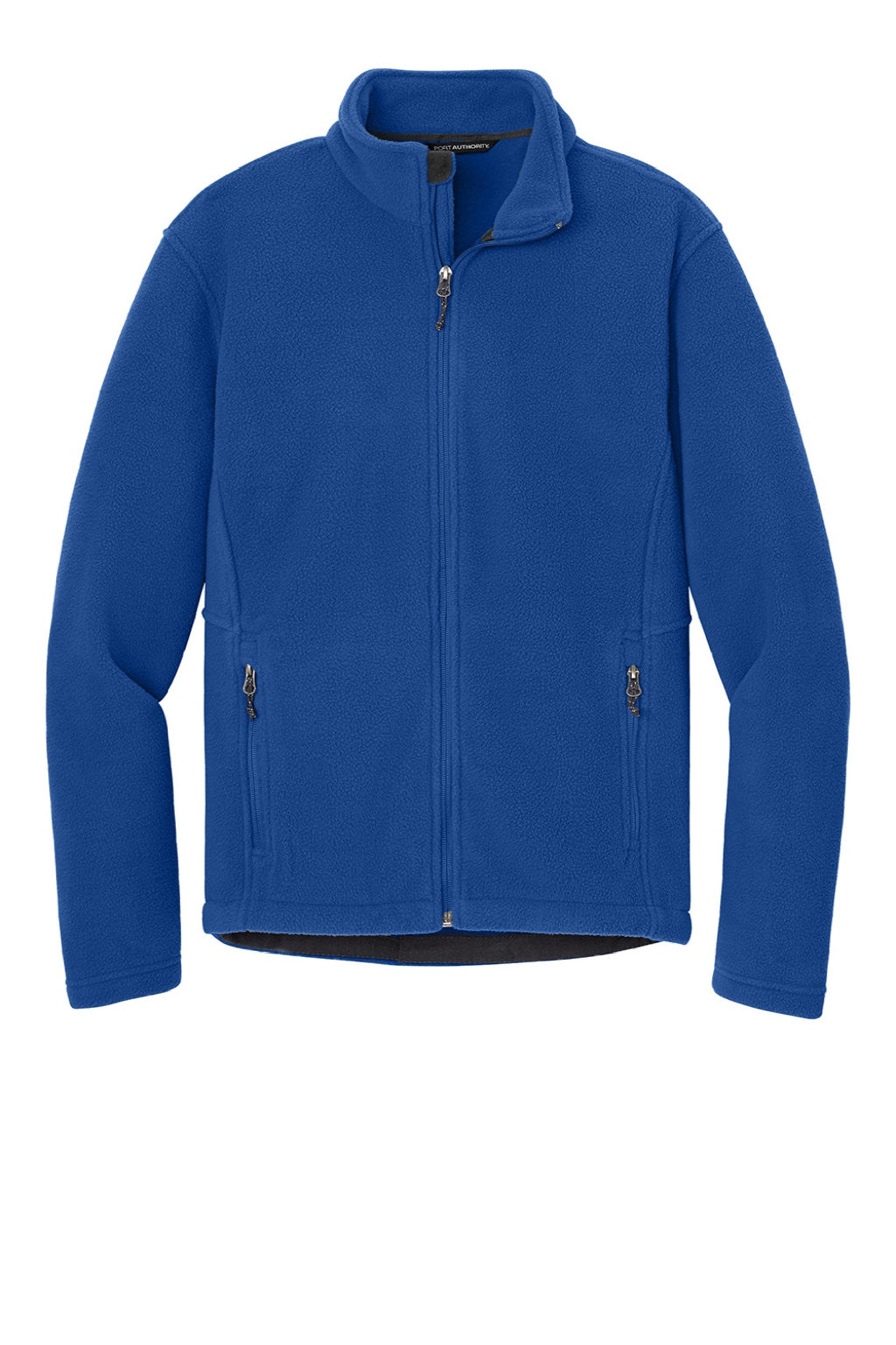 Port Authority F217 Mens Full Zip Fleece Jacket True Royal Blue Flat Front