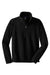 Port Authority F218 Mens Fleece 1/4 Zip Sweatshirt Black Flat Front