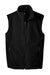 Port Authority F219 Mens Full Zip Fleece Vest Black Flat Front