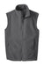 Port Authority F219 Mens Full Zip Fleece Vest Iron Grey Flat Front