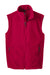 Port Authority F219 Mens Full Zip Fleece Vest True Red Flat Front