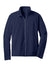 Port Authority F223 Mens Microfleece Pill Resistant Full Zip Jacket True Navy Blue Flat Front