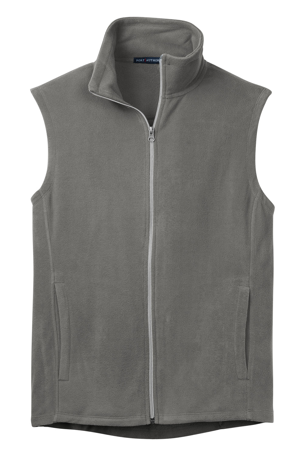 Port Authority F226 Mens Pill Resistant Microfleece Full Zip Vest Pearl Grey Flat Front