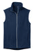 Port Authority F226 Mens Pill Resistant Microfleece Full Zip Vest True Navy Blue Flat Front