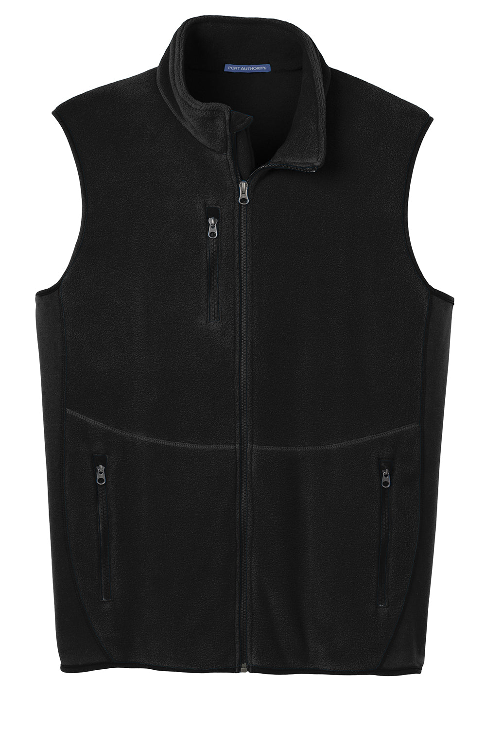 Port Authority F228 Mens R-Tek Pro Pill Resistant Fleece Full Zip Vest Black Flat Front