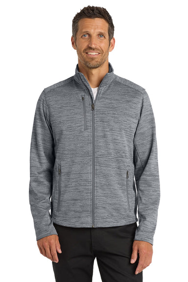 Port Authority F231 Mens Full Zip Fleece Jacket Grey Model Front