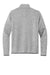 Port Authority F232 Mens Full Zip Sweater Fleece Jacket Heather Grey Flat Back