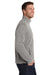 Port Authority F235 Mens Heather Pill Resistant Microfleece Full Zip Sweatshirt w/ Pockets Heather Pearl Grey Model Side