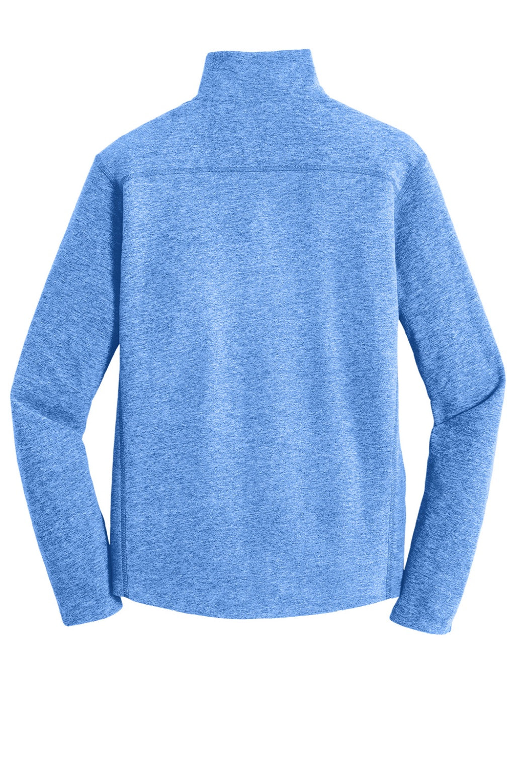 Port Authority F235 Mens Heather Pill Resistant Microfleece Full Zip Sweatshirt w/ Pockets Heather Light Royal Blue Flat Back