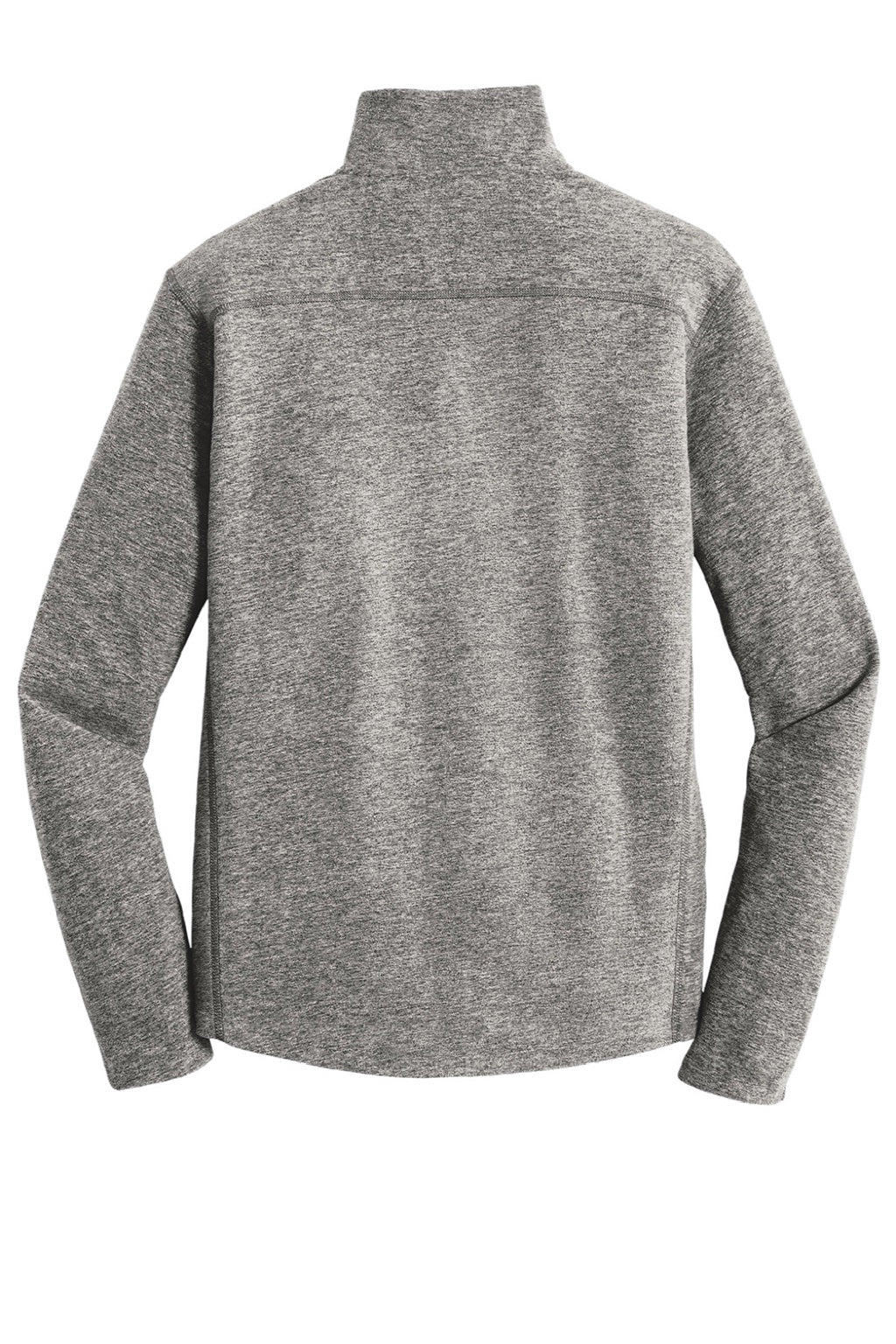 Port Authority F235 Mens Heather Pill Resistant Microfleece Full Zip Sweatshirt w/ Pockets Heather Pearl Grey Flat Back