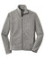 Port Authority F235 Mens Heather Pill Resistant Microfleece Full Zip Sweatshirt w/ Pockets Heather Pearl Grey Flat Front