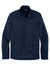 Port Authority F239 Mens Grid Fleece Full Zip Jacket River Navy Blue Flat Front