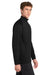 Sport-Tek F243 Mens Sport-Wick Moisture Wicking Fleece 1/4 Zip Sweatshirt Black/Silver Grey Model Side