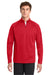 Sport-Tek F243 Mens Sport-Wick Moisture Wicking Fleece 1/4 Zip Sweatshirt Deep Red/Silver Grey Model Front