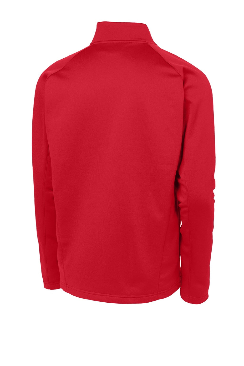 Sport-Tek F243 Mens Sport-Wick Moisture Wicking Fleece 1/4 Zip Sweatshirt Deep Red/Silver Grey Flat Back
