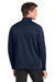 Sport-Tek F243 Mens Sport-Wick Moisture Wicking Fleece 1/4 Zip Sweatshirt Navy Blue/Silver Grey Model Back
