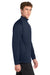 Sport-Tek F243 Mens Sport-Wick Moisture Wicking Fleece 1/4 Zip Sweatshirt Navy Blue/Silver Grey Model Side