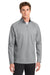 Sport-Tek F243 Mens Sport-Wick Moisture Wicking Fleece 1/4 Zip Sweatshirt Silver Grey/Black Model Front