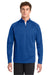 Sport-Tek F243 Mens Sport-Wick Moisture Wicking Fleece 1/4 Zip Sweatshirt True Royal Blue/Silver Grey Model Front