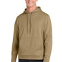 Sport-Tek Mens Sport-Wick Moisture Wicking Fleece Hooded Sweatshirt Hoodie w/ Pouch Pocket - Coyote Brown